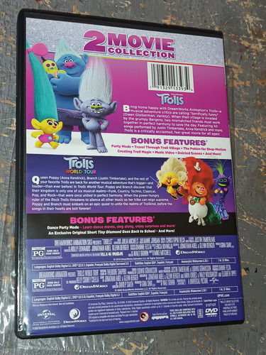 Trolls 1 Uno Y 2 Dos World Tour Dvd (Usado)