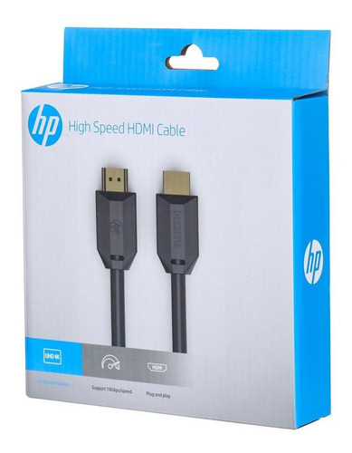 Imagen 1 de 3 de Cable Hdmi 1 Metros V2.0 Hp Dhc-dh01-1m