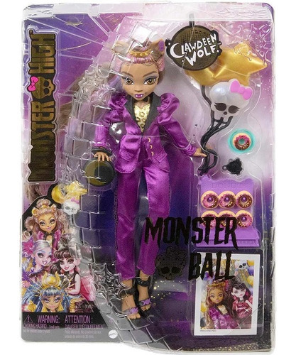 Monster High Monster Ball Party Clawdeen Wolf Mattel Hnf69
