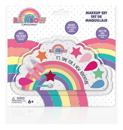 Set Maquillaje Cosmética Infantil Rainbow Arcoíris Sombras 