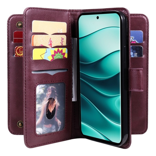 Funda Tipo Billetera Multifuncional Para Redmi Note 14 Pro+