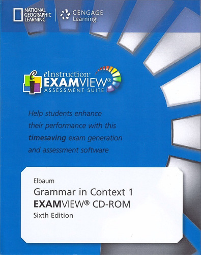 Grammar in Context - 6e - 1: Assessment CD-ROM with ExamView, de N. Elbaum, Sandra. Editora Cengage Learning Edições Ltda. em inglês, 2016