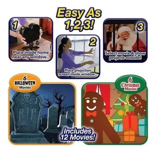 Para Proyector De Luz Holográfica De Navidad De Halloween