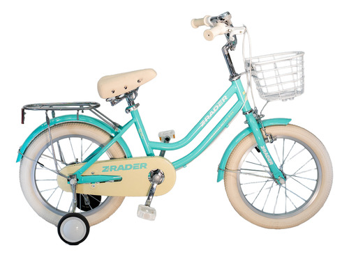Bicicleta Infantil Feminina Clássica Retrô Aro 16 C/rodinhas Azul 16