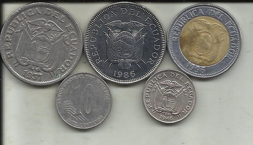 Ecuador Lote Monedas Varias Fechas Y Denominaciones