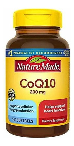 Coq10 200 Mg,  Nature Made, 140 Cápsulas Blandas