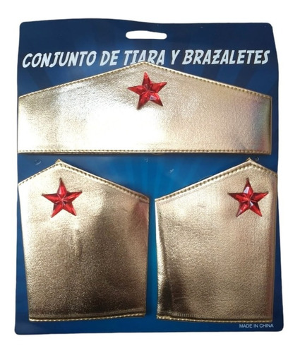 Disfraz Accesorios Mujer Maravilla Wonder Woman Tiara, Puños