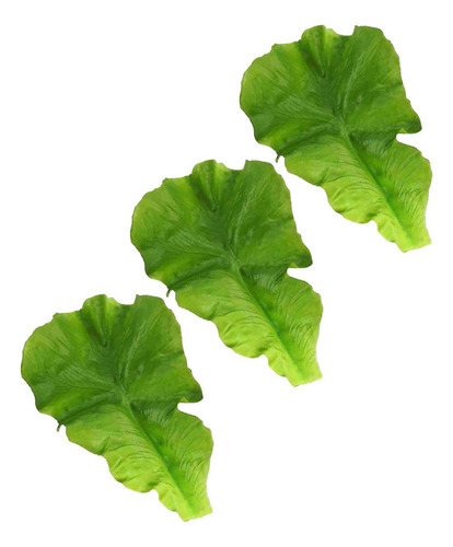 For Simular 20 Piezas De Hojas De Lechuga Verde,