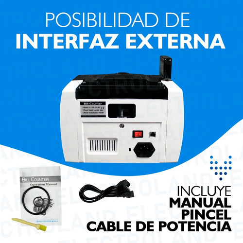 Imagen 6 de 10 de Contadora Billetes Máquina Nuevo Modelo Detector Falsos