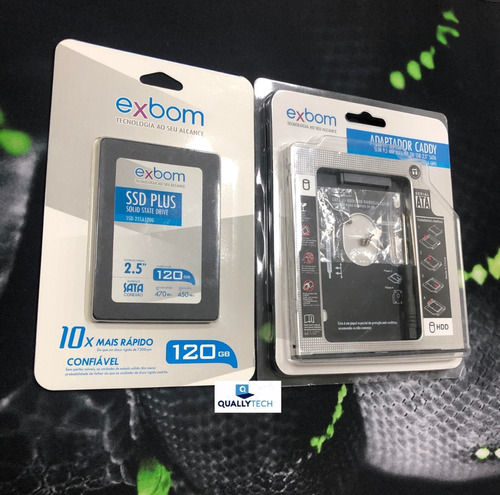  Ssd Exbom 120gb + Adaptador Caddy 9.5mm  Turbine Seu Pc 