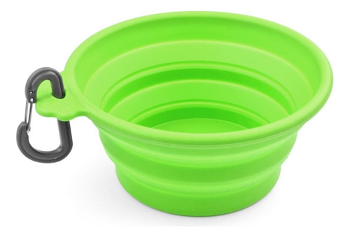 Dog Collapsible Bowl (green) 12oz 350ml Silicone Pop Up...