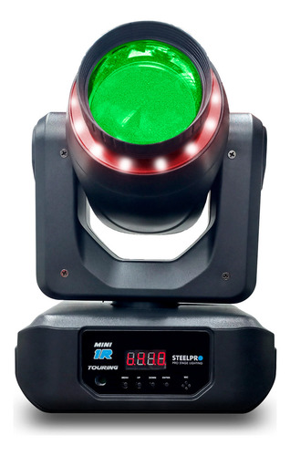 Par de luces robóticas 120W Mini 1 R touring prisma rotatorio 18 caras efecto Rainbow disco 8 colores / 7 colores Aro SMD / 8 Gobos Metalicos 2 Dicroicos DMX512 / 12 Y 14 CANALES Steelpro