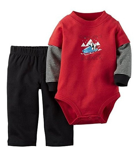 Carters Baby Boys 2-piece Body & Pant Set Sidekick Rojo 6 M