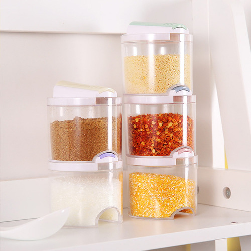 Botellas De Condimentos De Cocina, Tarros Y Cajas De Plástic