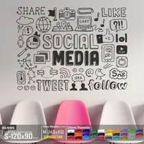 Comprar Vinilos Decorativos Social Media Para Oficinas Stickers