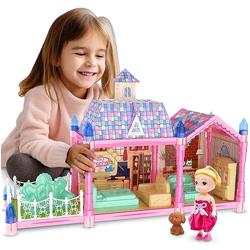 Joyzin Doll House Dreamhouse For Girls, Princess Playhouse B