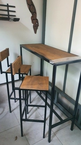 Imagen 2 de 3 de Mesa Desayunador Con 2 Taburetes + Hidrolaca Industrial