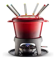Comprar Fondue Hierro Fundido Fundido Con Trípode Y Mechero 