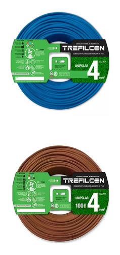 Cable 4mm Unipolar Trefilcon Pack 2 Rollos De 20mts C/u