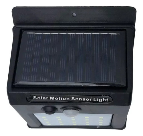 Set X4 Luz Led Exterior Solar Panel Aplique Con Sensor Movimiento Plafon Farol Detecta Movimiento Luz Para Jardin Entrada Casa Estructura Negro 20 Leds Levys Bazar