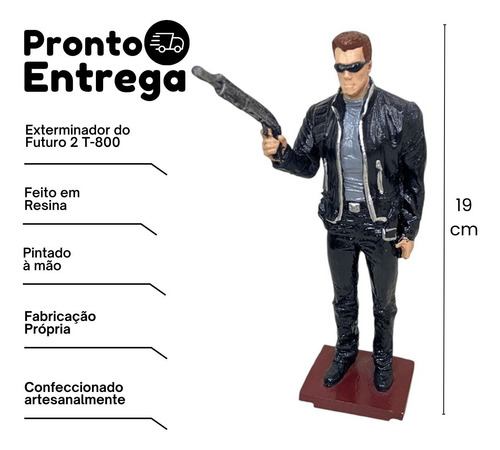 Boneco Resina Exterminador Do Futuro - Coleção