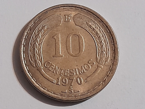 Moneda Chile 10 Centesimos De Escudo 1970(&1272 (Usado)