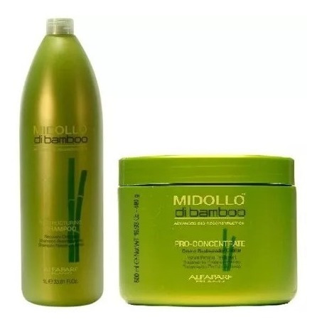 Kit Midollo Di Bamboo Shampoo, Máscara Pro Concentrate 500ml