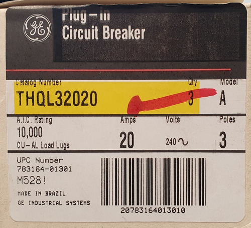 Pastilla Termomagnética General Electric Thql 32020