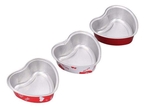 Moldes Para Tartas Con Forma De Corazón De Aluminio, 15 Unid