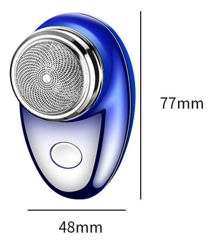 . Mini Afeitadora For Hombres, Depilación Con Degradado Azul