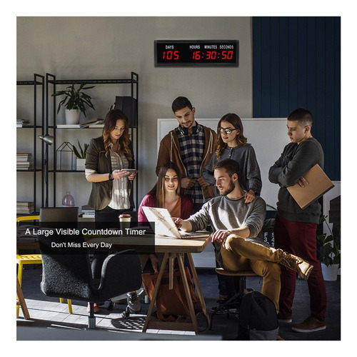 Reloj De Cuenta Regresiva Led De Jhering Con Control Remoto,