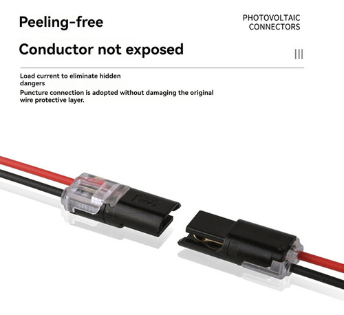 Cable De Cable De Enchufe De 2 Pines, 50 Piezas, Conectores
