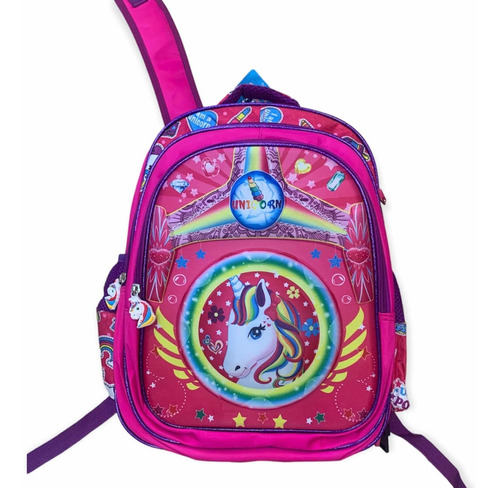 Mochila Unicornio Con Relieve  Resistente