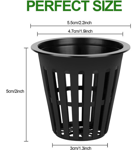 . Vaso Hidropónico De Malla De 2 Pulgadas For Cultivo De