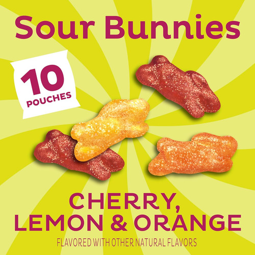 Annie's Sour Bunnies Snacks Con Sabor A Fruta, Sabores De Ce