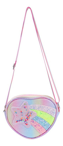 Nuevo Bolso De Hombro Con Diseño De Arcoíris Con Cinta Incli