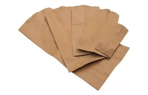 Bolsas Kraft Papel Madera Con Fuelle 15x34cm X 200 Uni