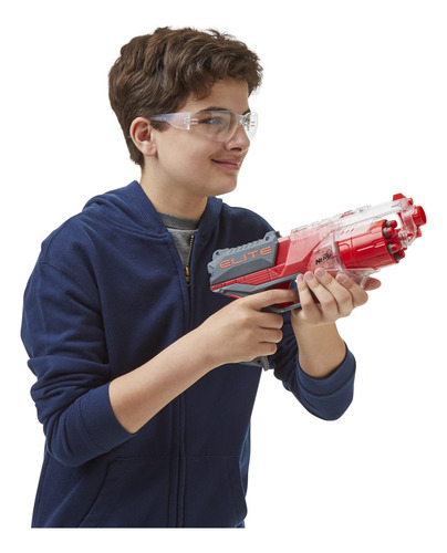 Nerf Elite Disrupter Blaster Rojo TranslĂșcido 6 Dardos