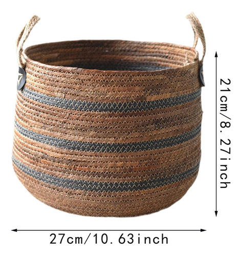 Cesta De Lavandería Tejida Cesta De Mantas Para El Hogar S