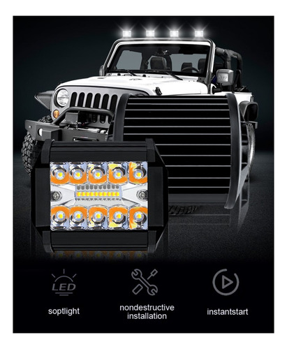 Barra Led Tipo Robot 20led 60w Doble Color 1pcs