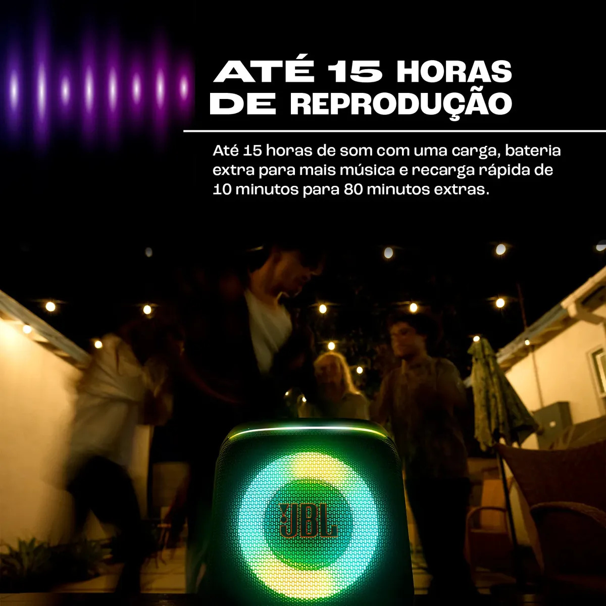 Caixa de Som JBL PartyBox Encore 2 com Microfone