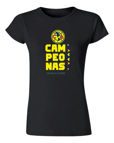 Playera Deportiva Mujer América Campeonas Cl 2023