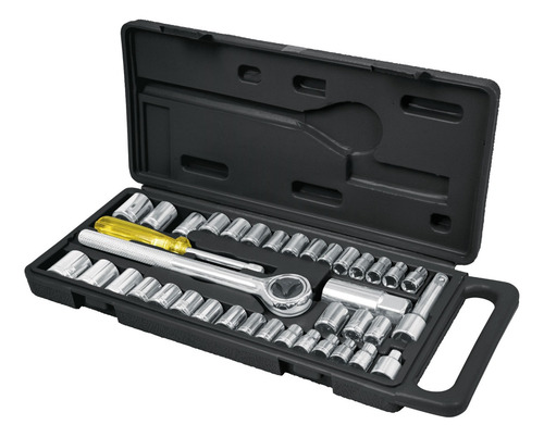 43 Herramientas 1/4 Y 3/8 Para Mecánico Dados Pinzas 6pul.