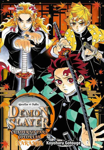 Demon Slayer Cuaderno Para Colorear Naranja Panini Español
