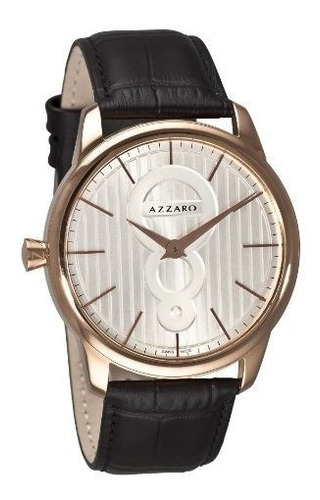 Reloj Azzaro Hombre Leyenda Rosa, Pvd Plateado.