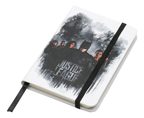 Caderneta Anotacao Moleskine Liga Da Justiça Branco 100fls