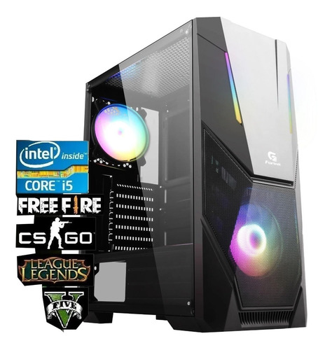 Imagem 1 de 4 de Pc Gamer Barato Intel Core I5 8gb Ssd240gb Freefire Jogos