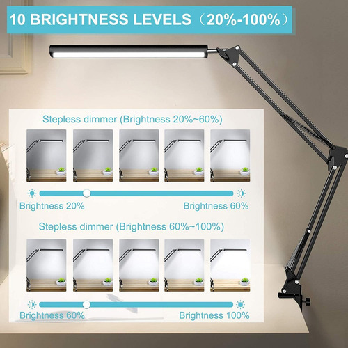 Imagen 3 de 10 de Lámpara Led De Escritorio/mesa Regulable 9w