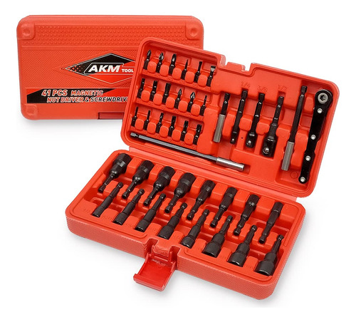 Akm Tool Juego De 41 Destornilladores De Tuercas Magneticas,