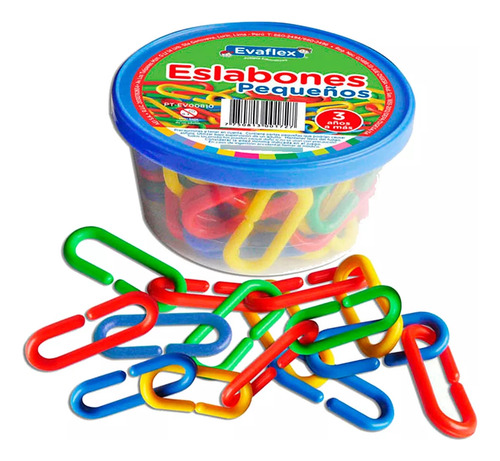 Juego Didactico Evaflex Eslabones Pequeños C/50 Piezas Color Variado
